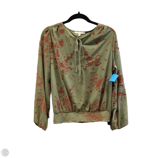 Top Long Sleeve By Daniel Rainn In Green, Size: L