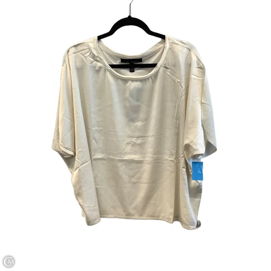 Top Short Sleeve By White House Black Market In Cream, Size: Xl