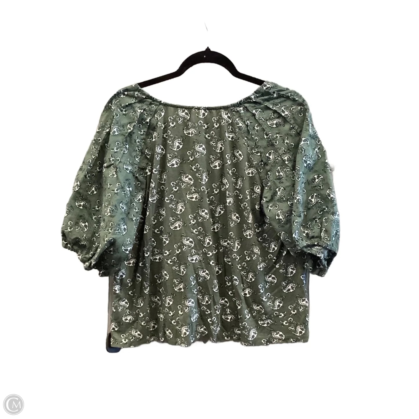 Top Short Sleeve By Loft In Green, Size: XL
