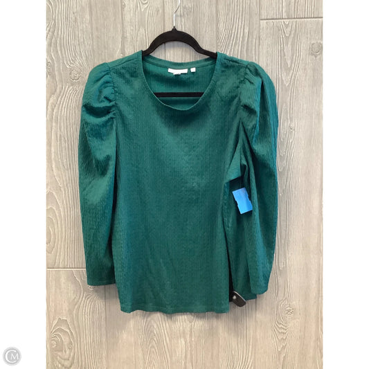 Top Long Sleeve By Chicos In Green, Size: L