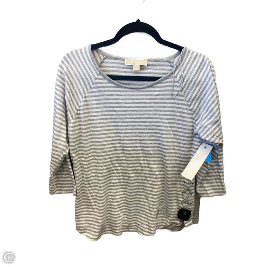Top Long Sleeve By Michael By Michael Kors In Striped Pattern, Size: M