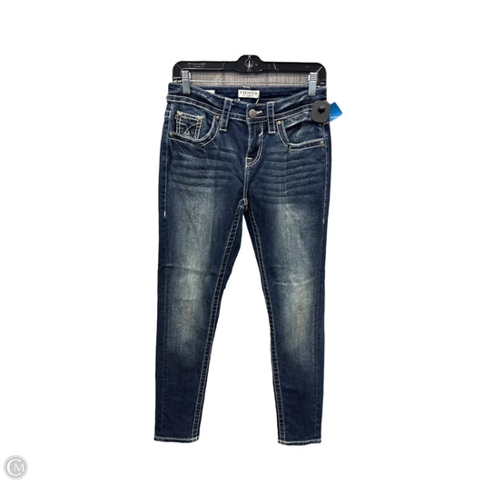 Jeans Skinny By Vigoss In Blue Denim, Size: 4