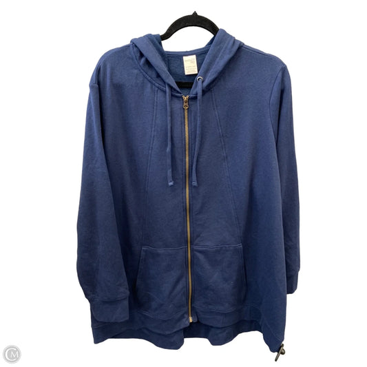 Top Long Sleeve By Terra & Sky In Blue, Size: 1x