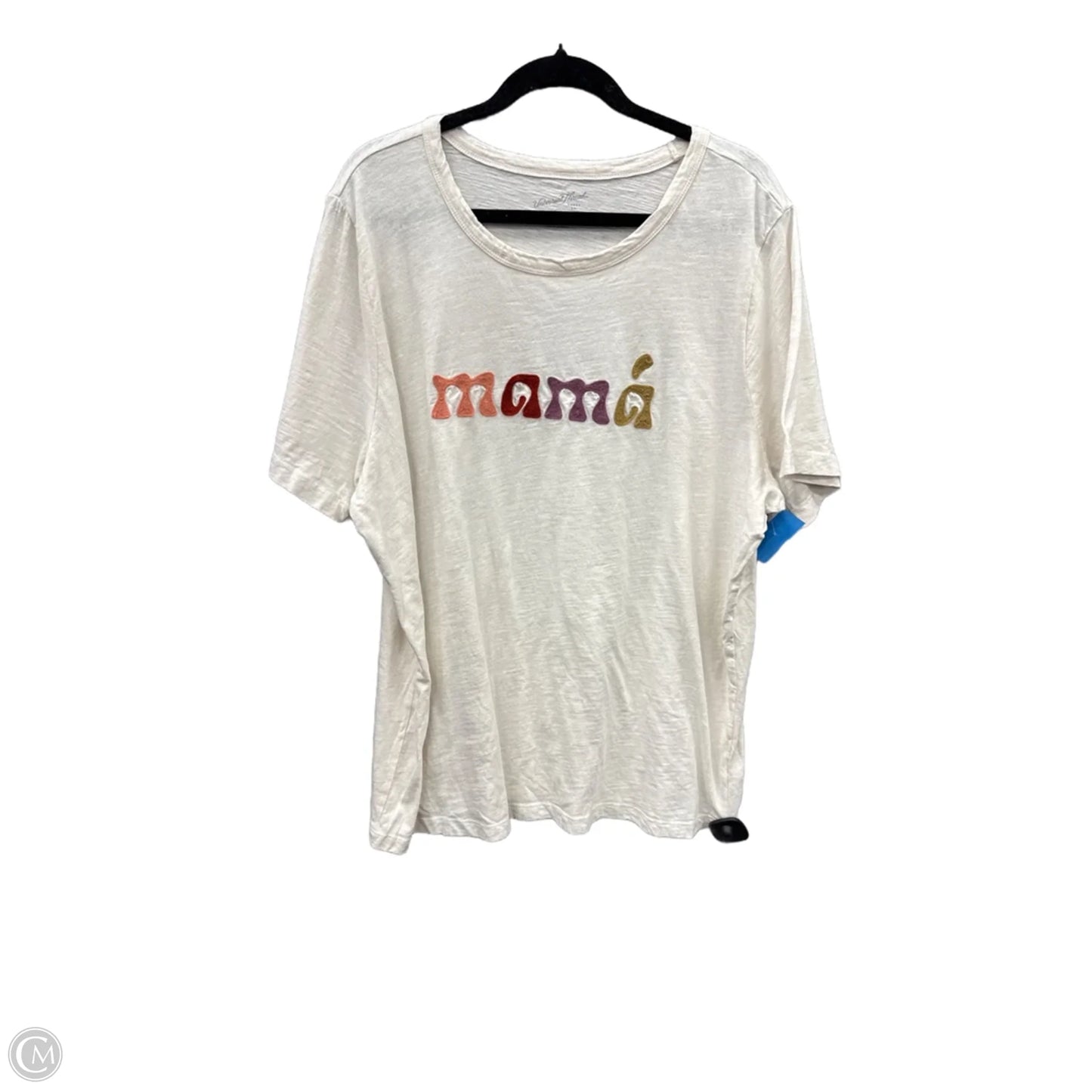 Top Short Sleeve By Universal Thread In Cream, Size: 2x