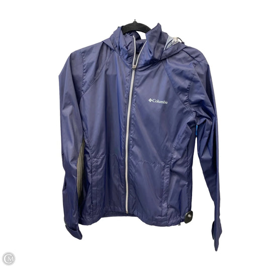 Jacket Windbreaker By Columbia In Blue, Size: S