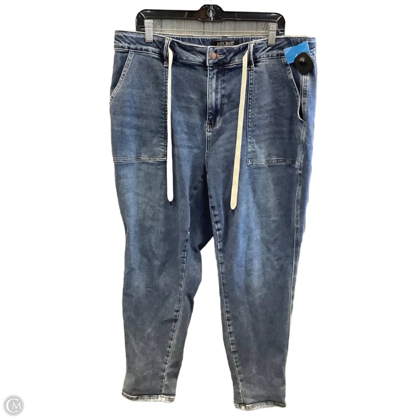 Pants Joggers By Judy Blue In Blue Denim, Size: 18
