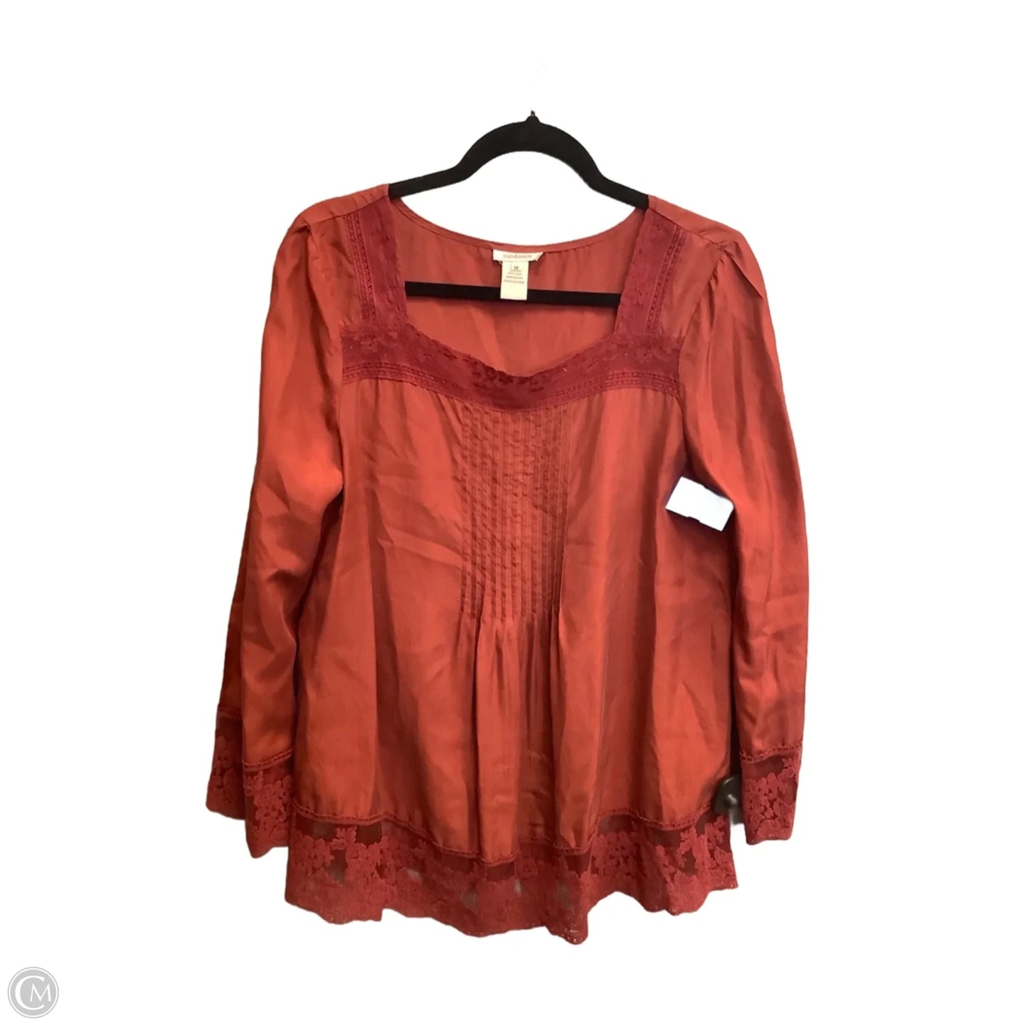 Blouse Long Sleeve By Sundance In Red, Size: M