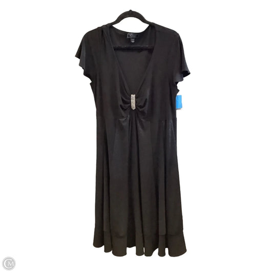 Dress Party Midi By Dressbarn In Black, Size: Xl