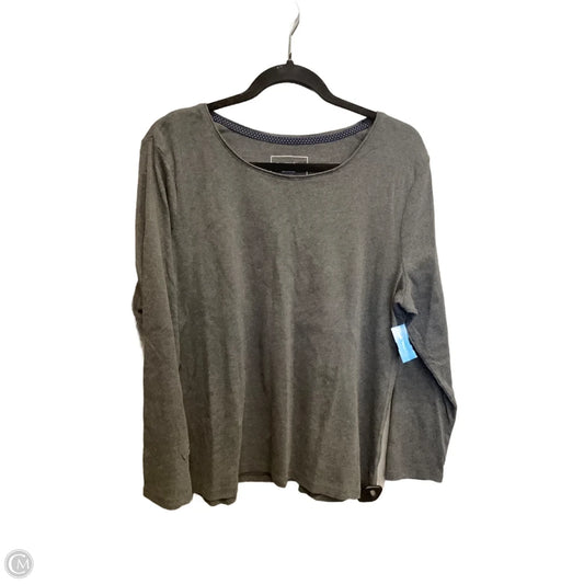 Top Long Sleeve Basic By Charter Club In Grey, Size: Xl