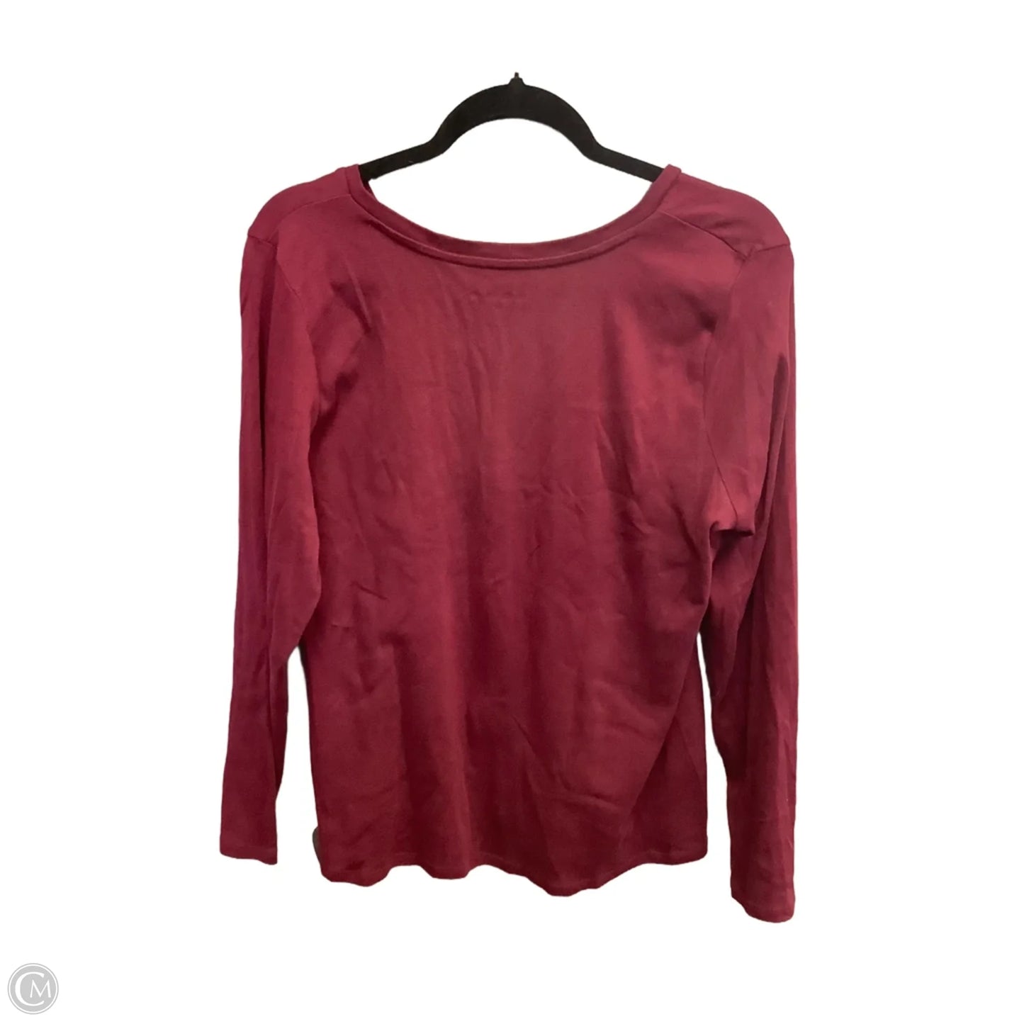 Top Long Sleeve Basic By Liz Claiborne In Red, Size: Xl