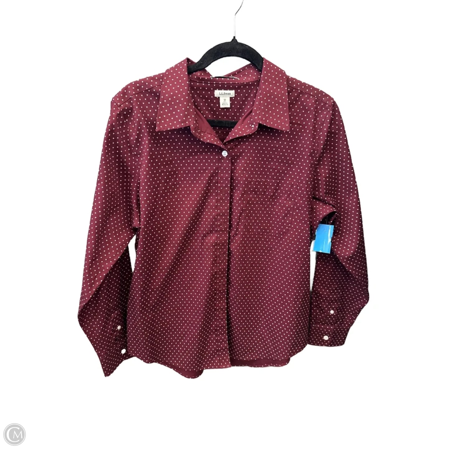 Top Long Sleeve By L.l. Bean In Maroon, Size: M