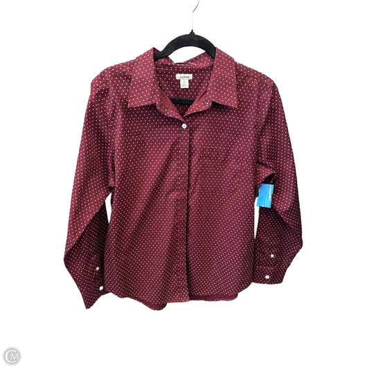Top Long Sleeve By L.l. Bean In Maroon, Size: M