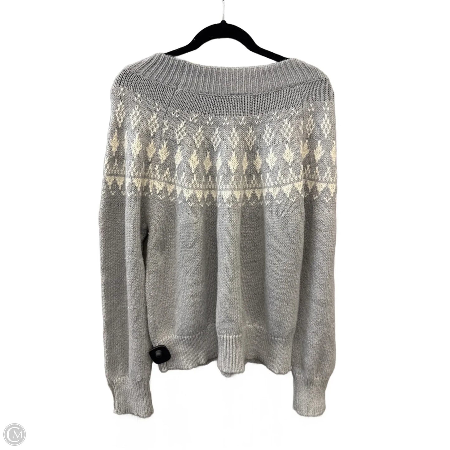 Sweater By Melrose And Market In Grey & White, Size: Xl