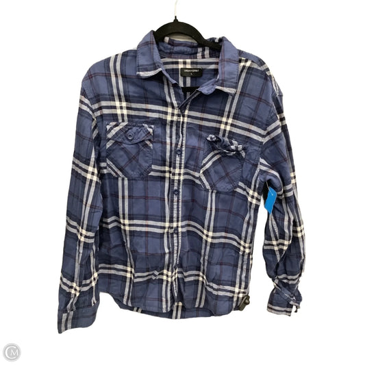 Top Long Sleeve By Clothes Mentor In Plaid Pattern, Size: L