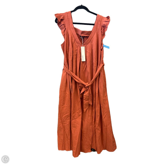 Dress Casual Midi By Bloomchic In Orange, Size: Xl