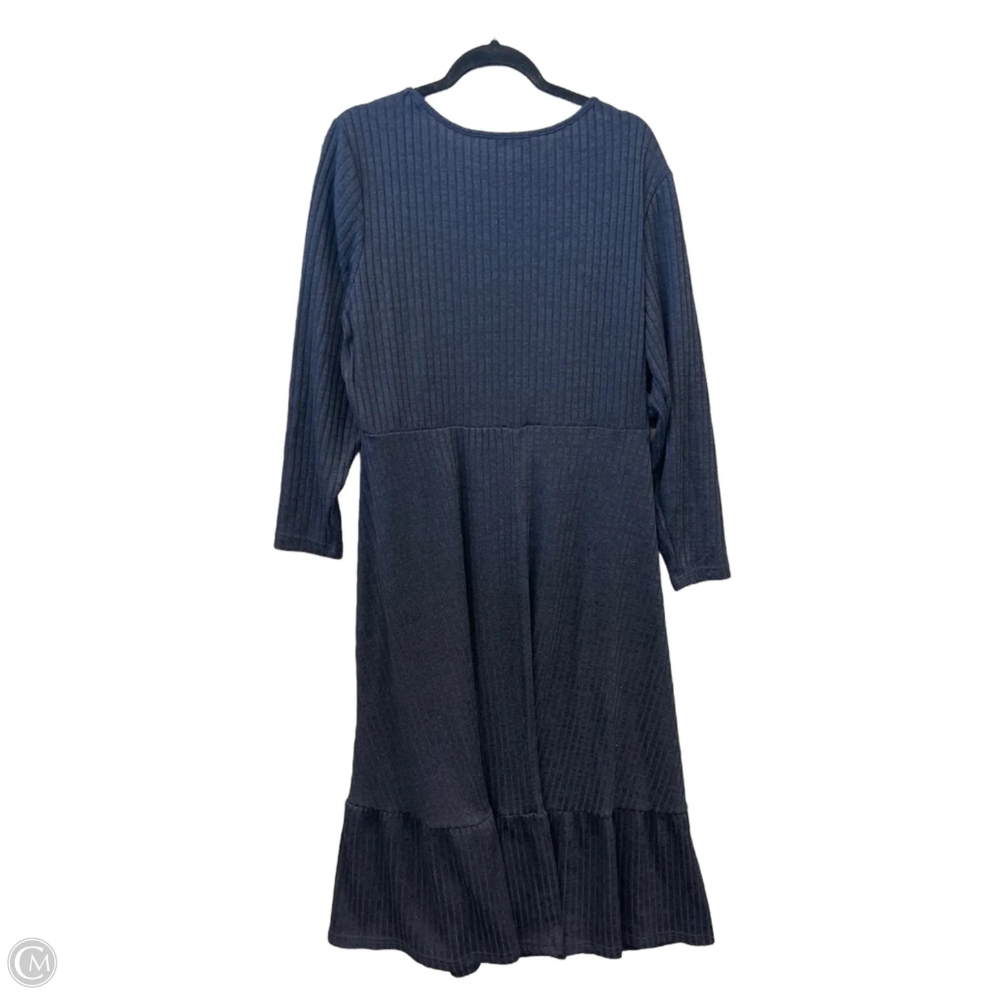 Dress Casual Midi By Bloomchic In Navy, Size: 1x