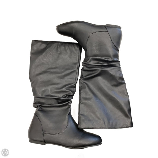 Boots Mid-calf Flats By Journee In Black, Size: 7