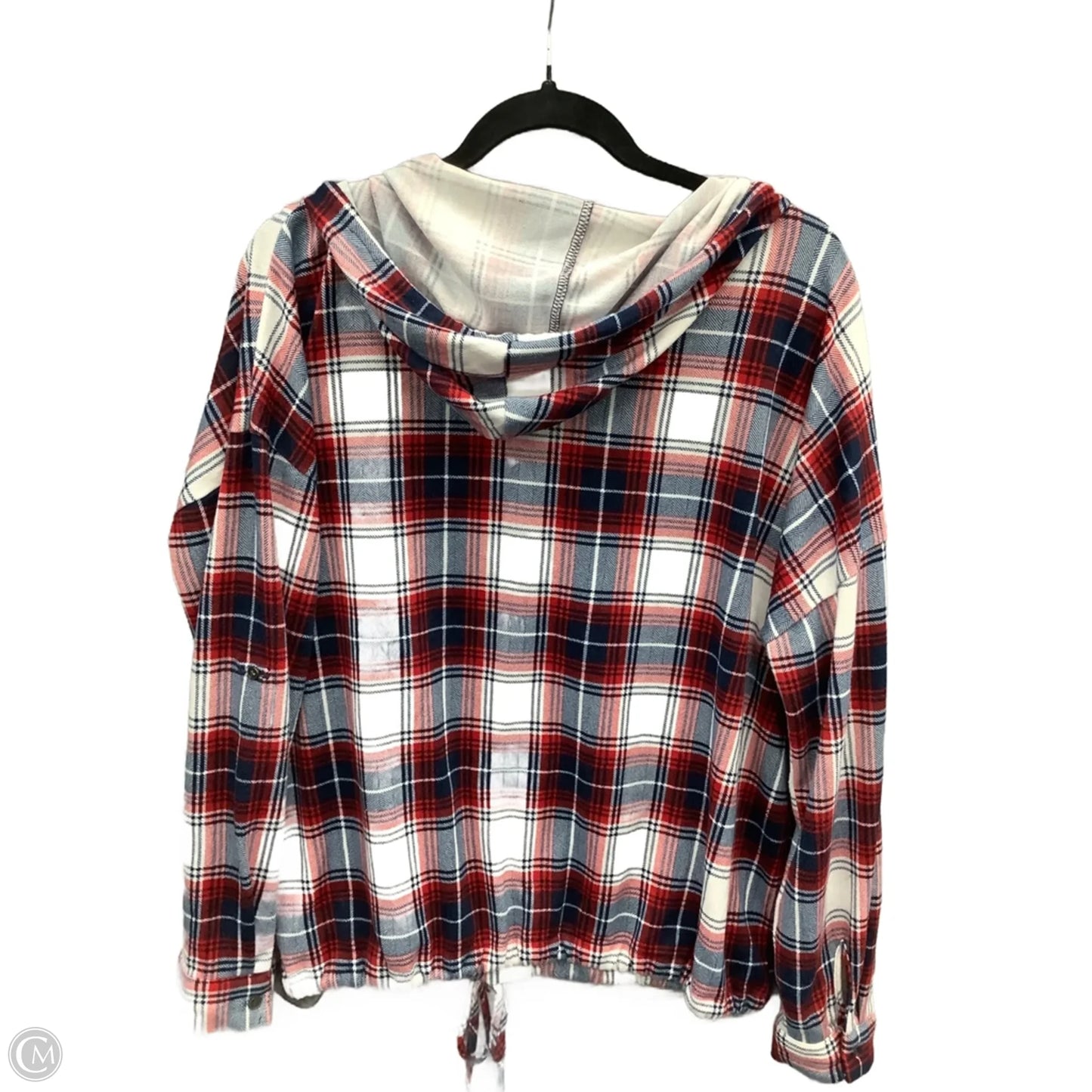 Top Long Sleeve By Eden & Olivia In Plaid Pattern, Size: L