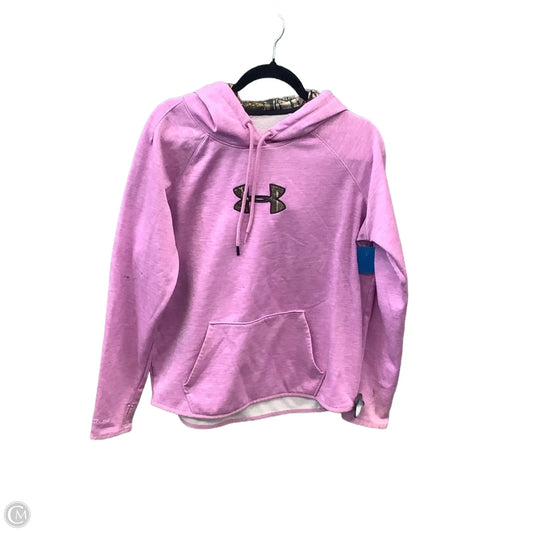 Athletic Sweatshirt Hoodie By Under Armour In Pink, Size: L