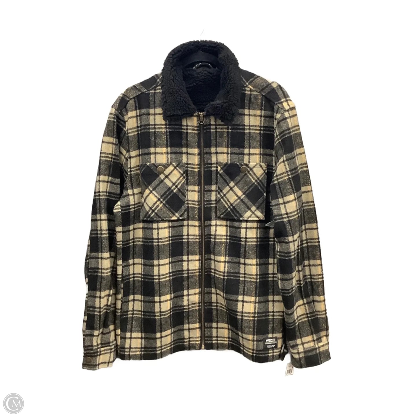 Jacket Shirt By Clothes Mentor In Plaid Pattern, Size: Xl