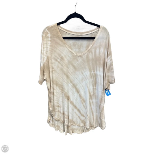 Top Short Sleeve By Time And Tru In Tan, Size: Xl