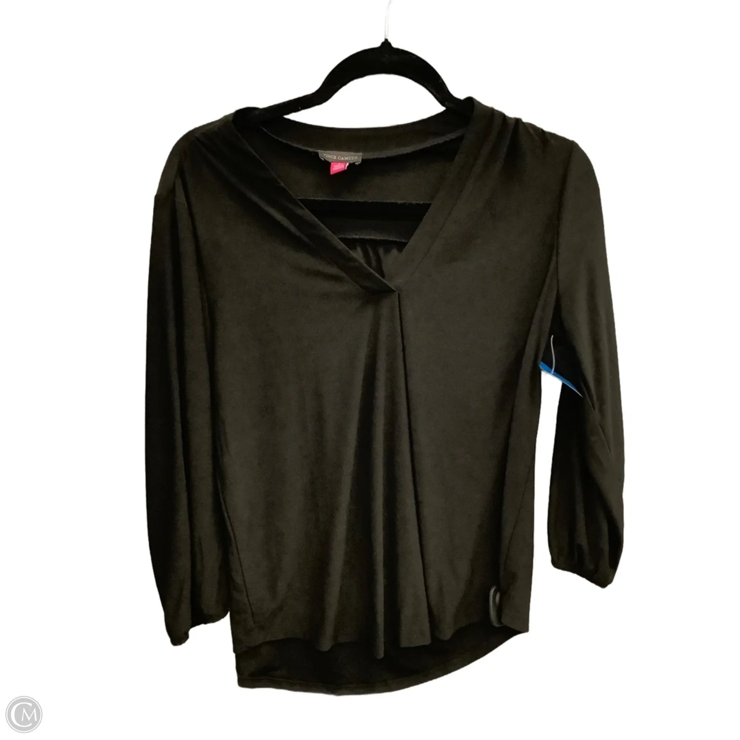 Blouse Long Sleeve By Vince Camuto In Black, Size: S