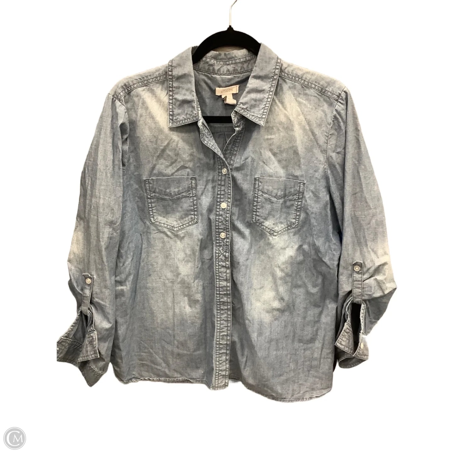 Top Long Sleeve By Chicos In Blue, Size: L