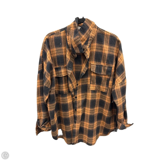 Top Long Sleeve By Blooming Jelly In Plaid Pattern, Size: Xl