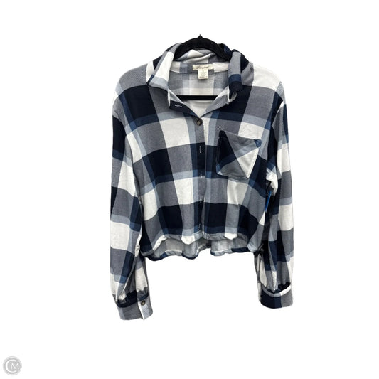 Top Long Sleeve By Passport In Plaid Pattern, Size: Xl