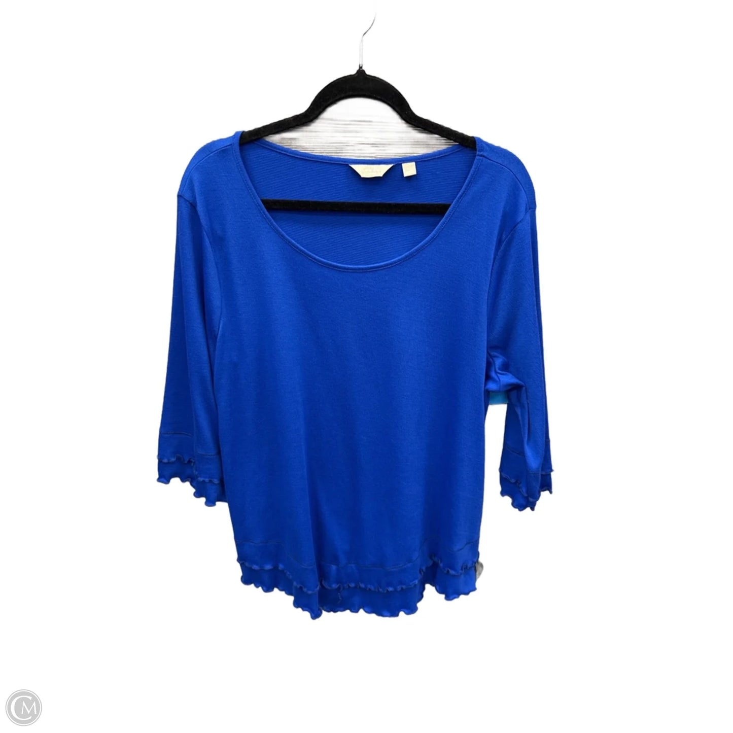 Top Long Sleeve By Coral Bay In Blue, Size: 2x
