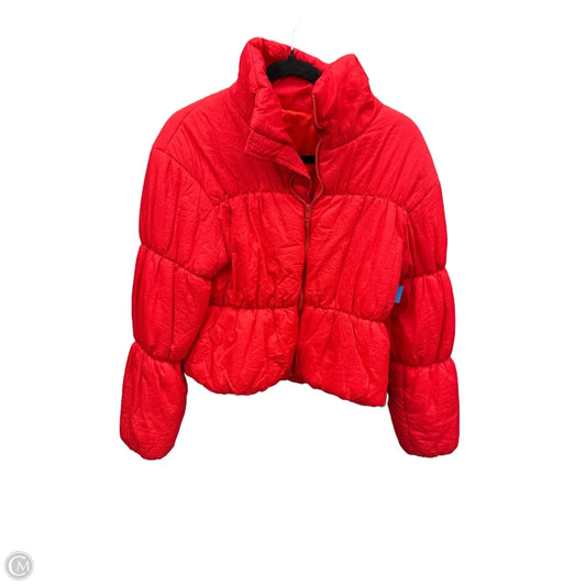 Coat Puffer & Quilted By Shein In Red, Size: L