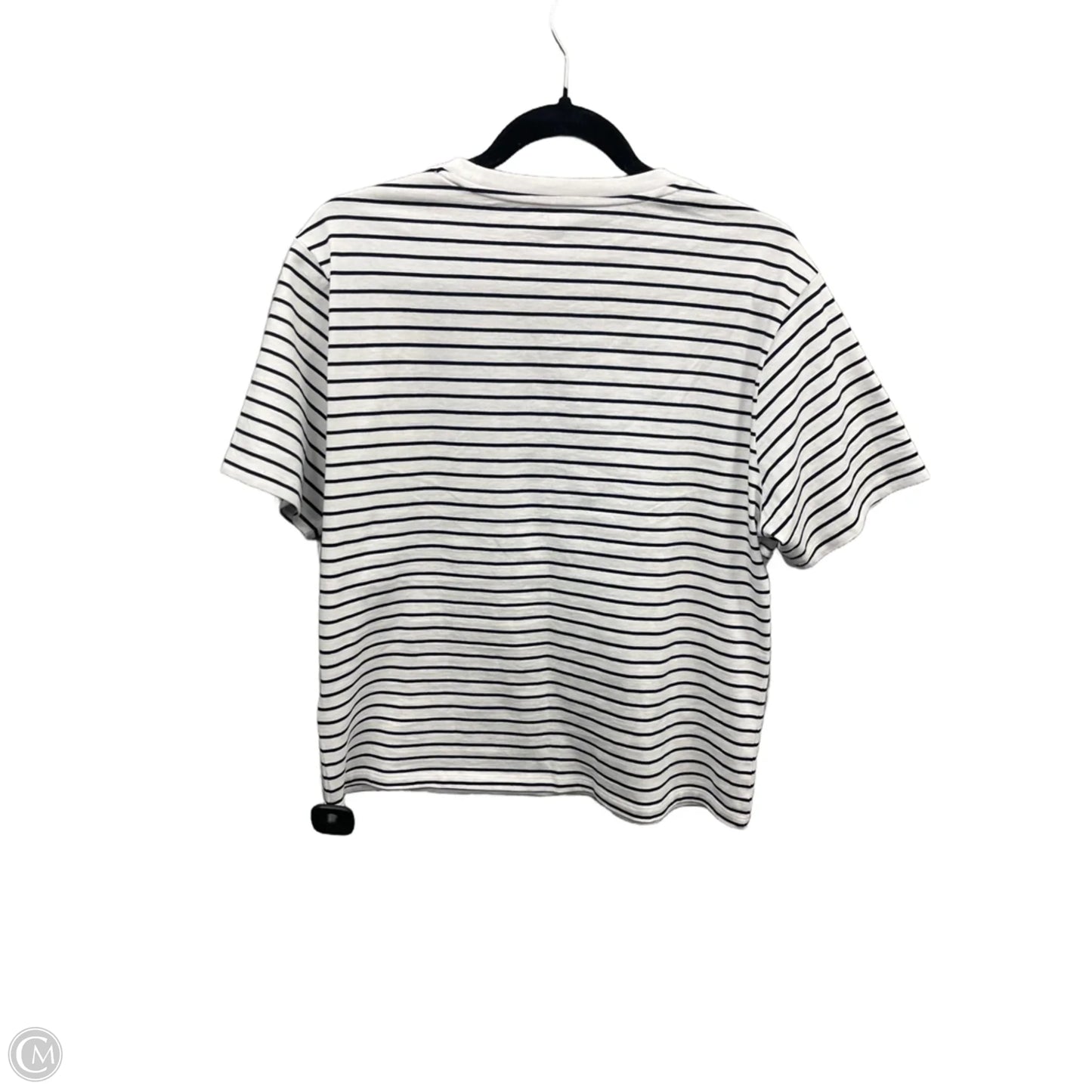 Top Short Sleeve By Abercrombie And Fitch In Striped Pattern, Size: M