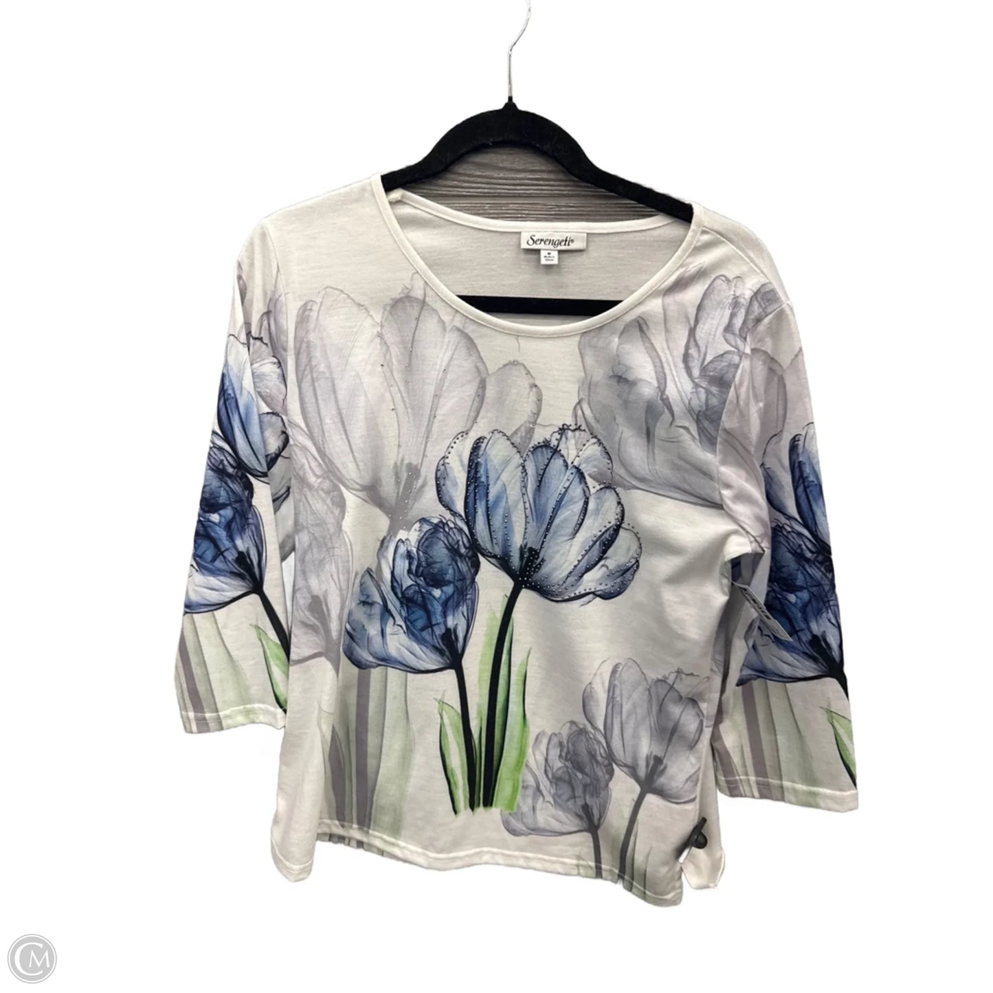 Top Long Sleeve By Clothes Mentor In White, Size: M