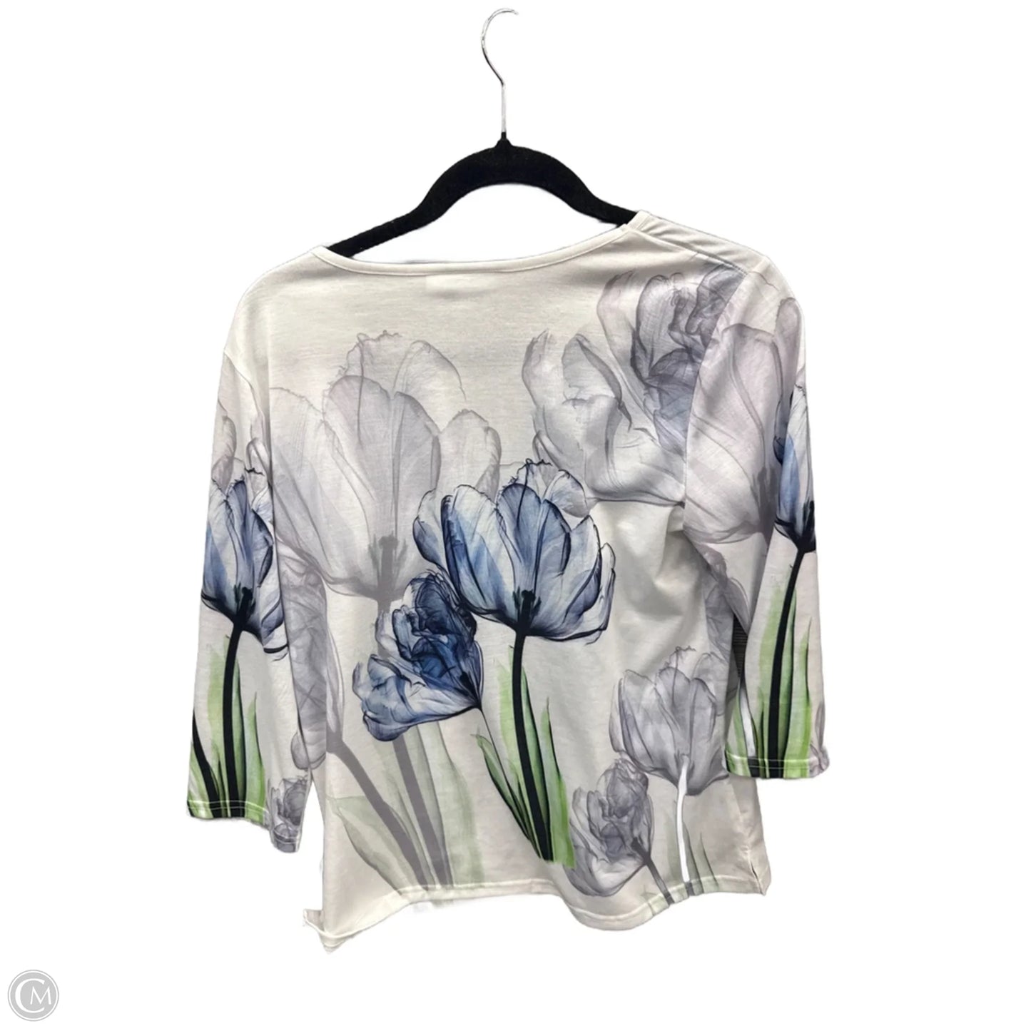 Top Long Sleeve By Clothes Mentor In White, Size: M