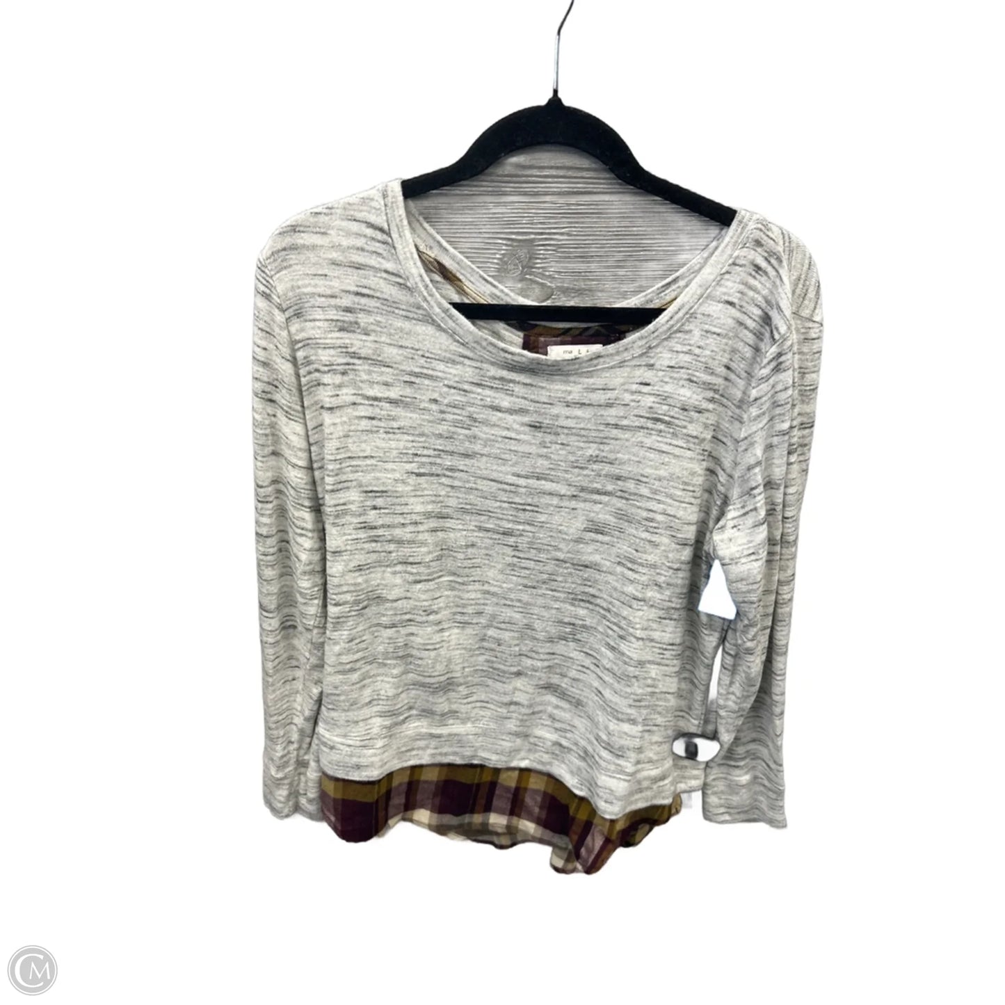 Top Long Sleeve By Maurices In Grey, Size: L