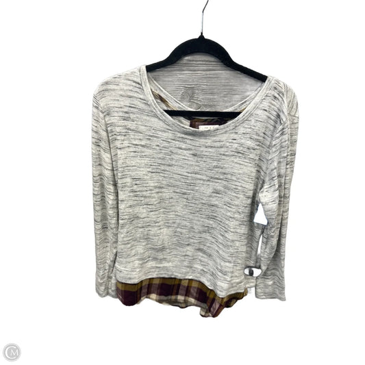 Top Long Sleeve By Maurices In Grey, Size: L