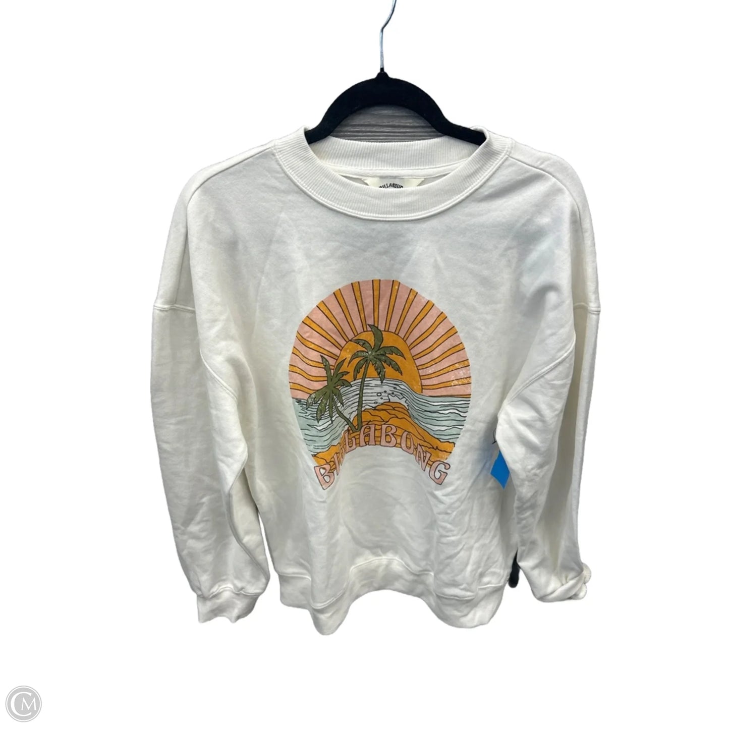 Sweatshirt Crewneck By Billabong In White, Size: M
