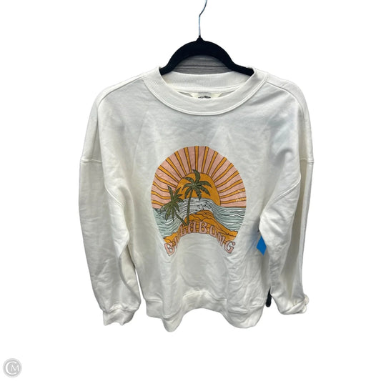 Sweatshirt Crewneck By Billabong In White, Size: M
