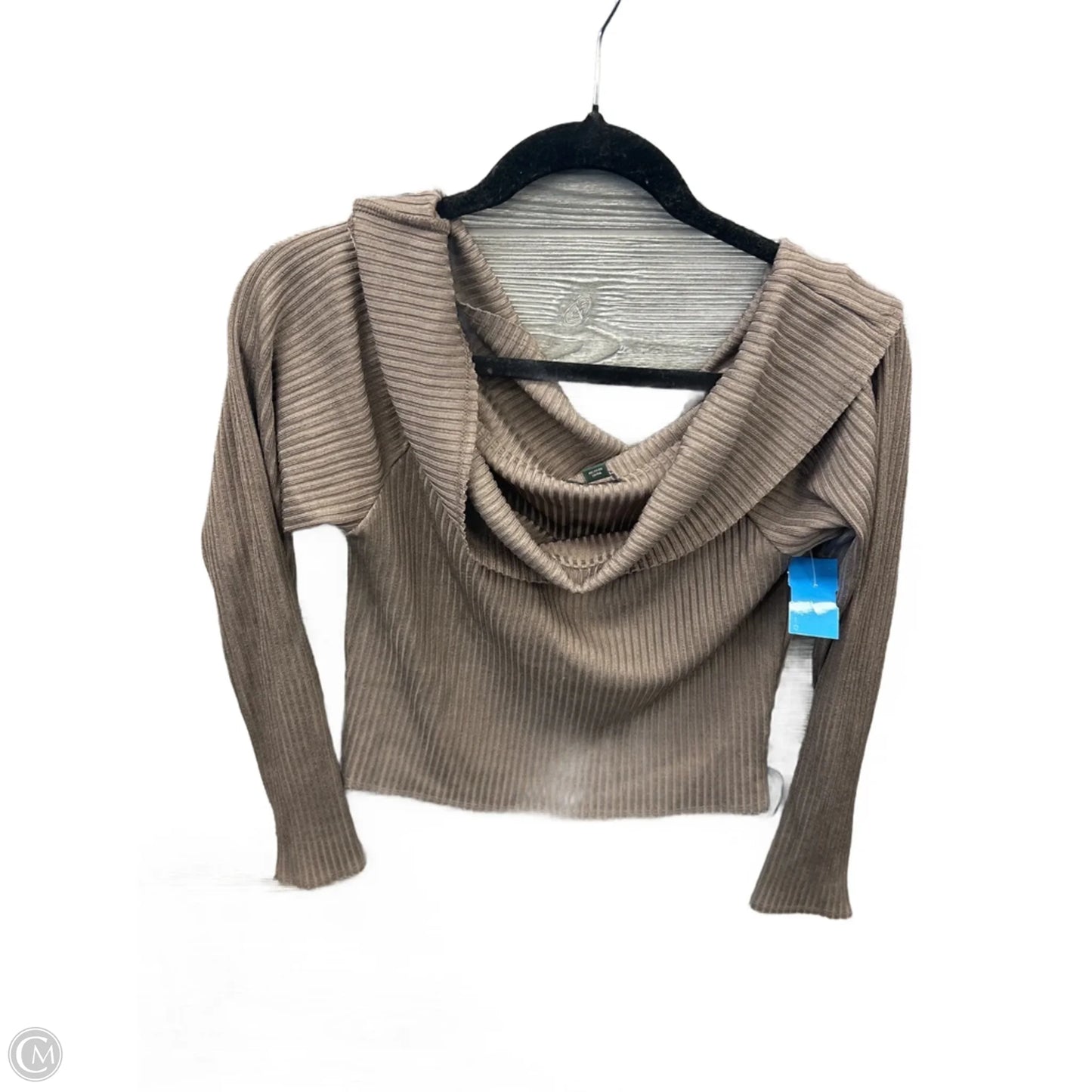 Top Long Sleeve By Wild Fable In Grey, Size: L