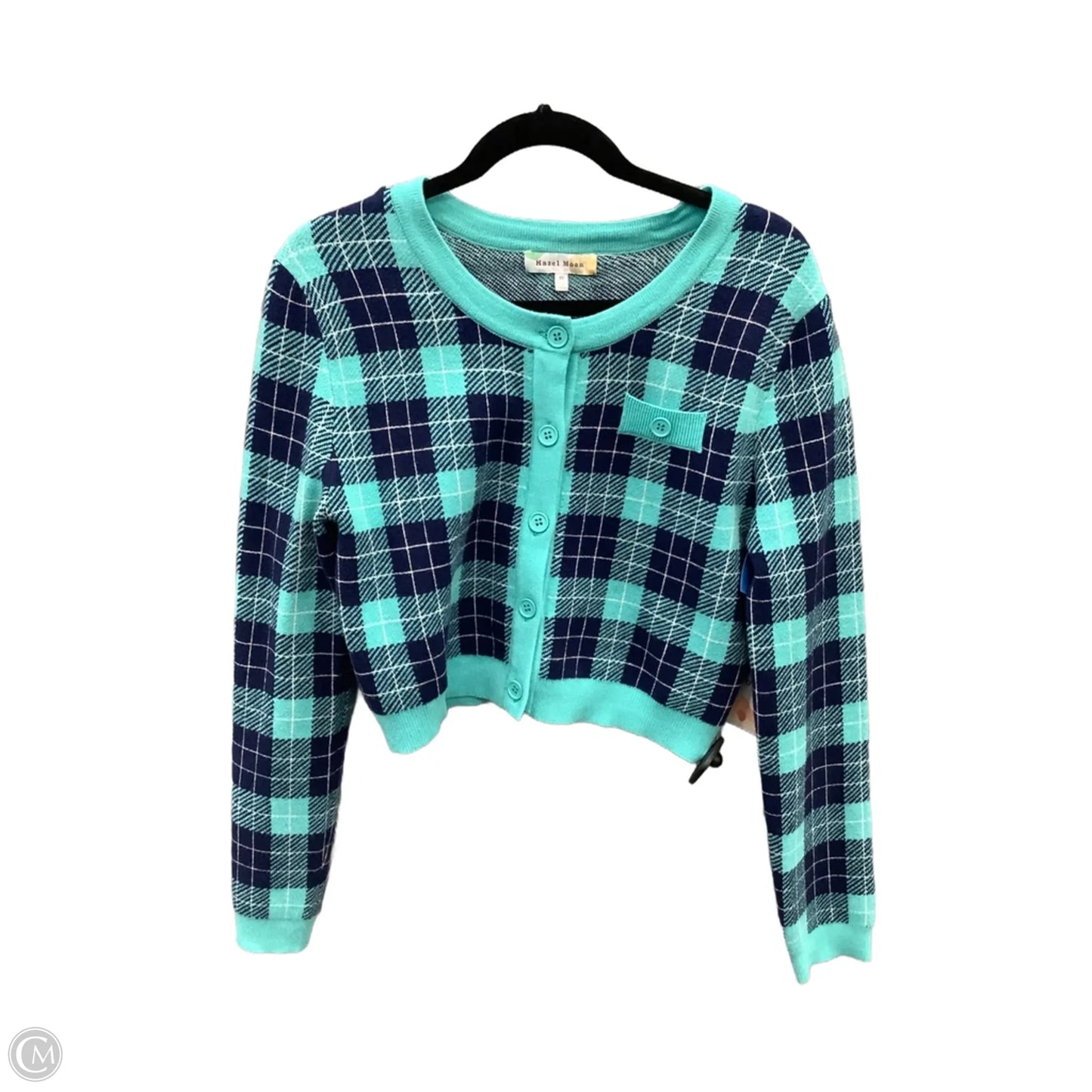 Sweater Cardigan By Clothes Mentor In Blue, Size: Xl