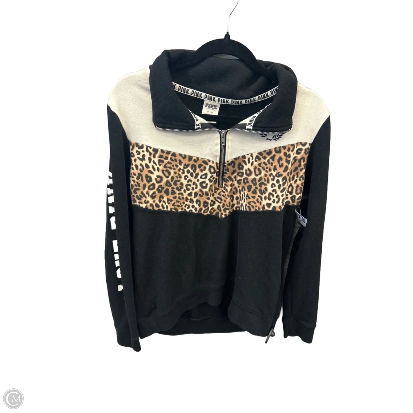 Sweatshirt Collar By Pink In Animal Print, Size: M