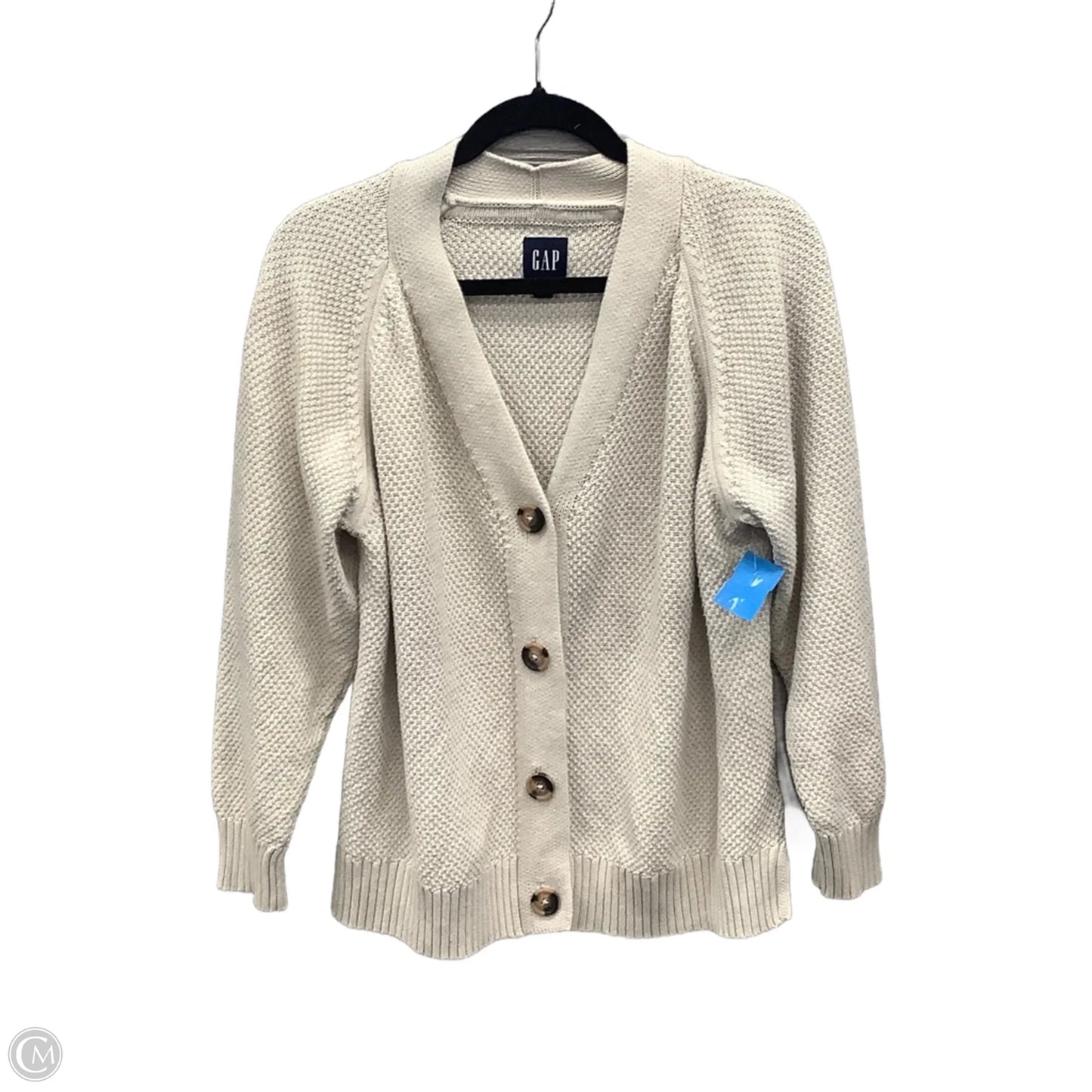 Sweater Cardigan By Gap In Beige, Size: Xl