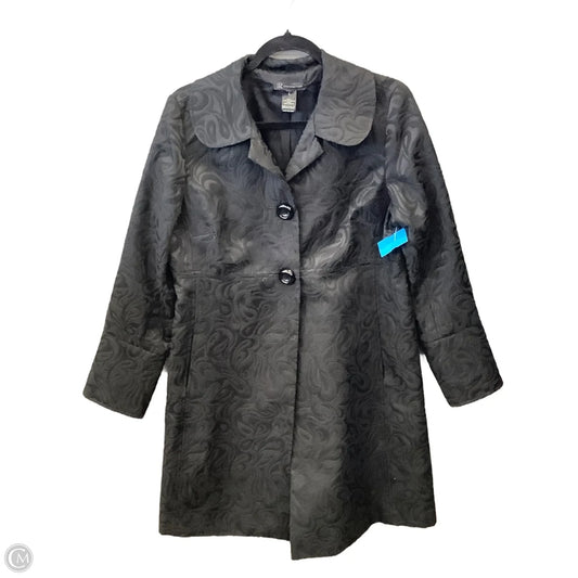 Coat Trench Coat By Inc In Black, Size: L