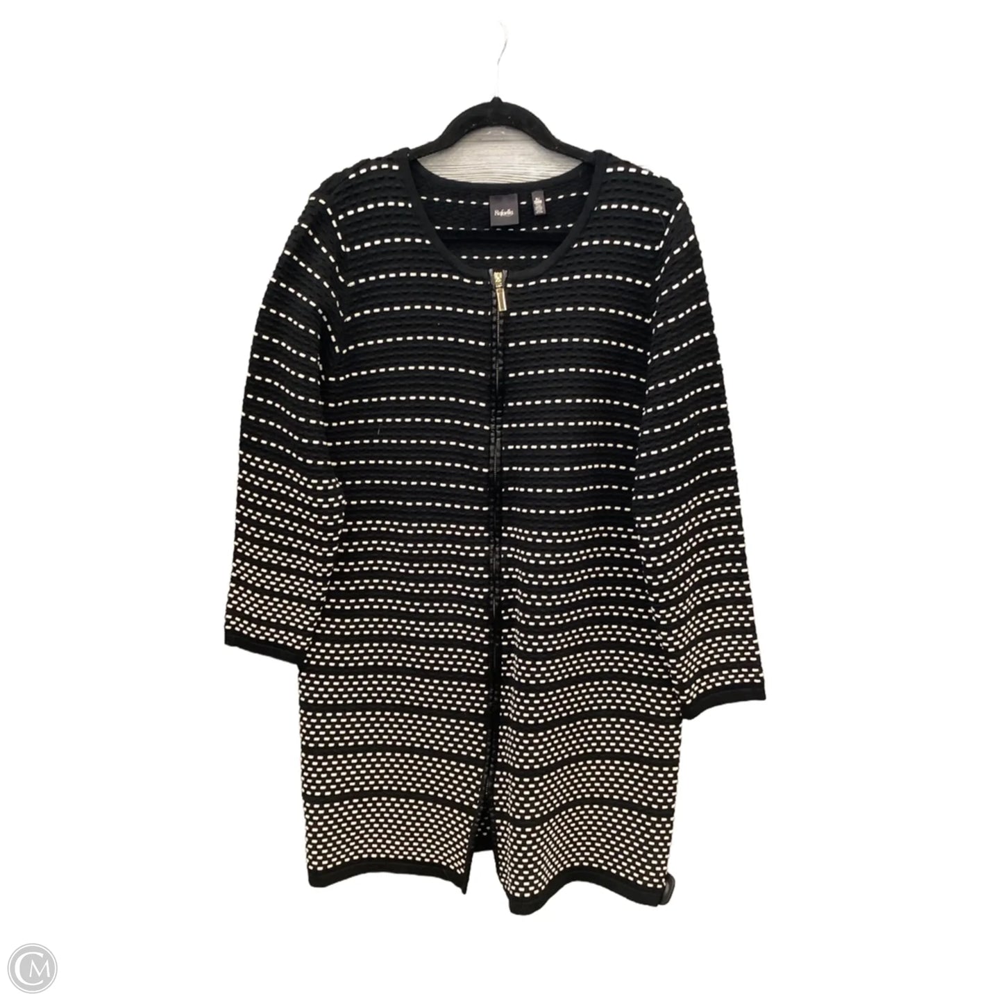 Dress Sweater By Rafaella In Black & White, Size: Xl