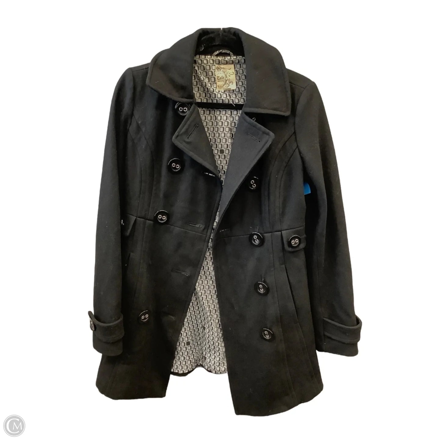 Coat Peacoat By Clothes Mentor In Black, Size: S