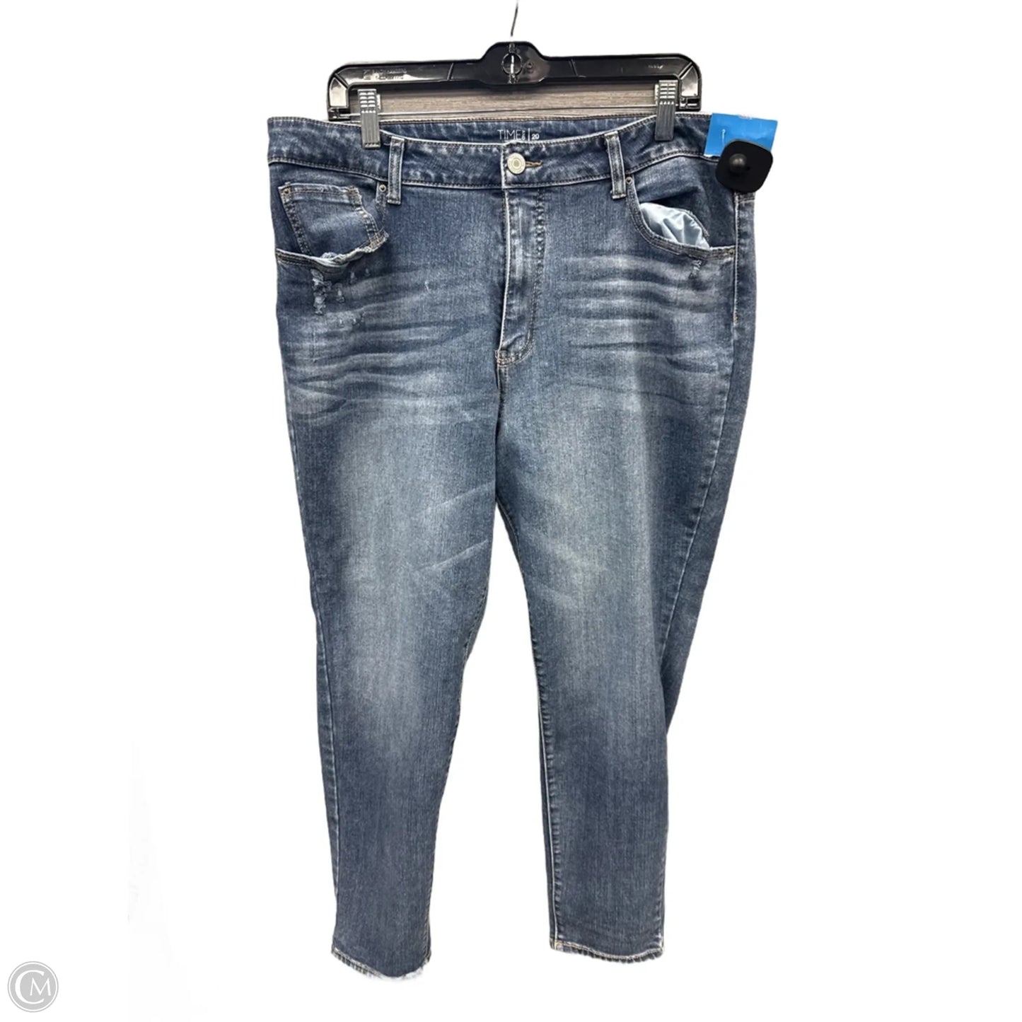 Jeans Skinny By Time And Tru In Blue Denim, Size: 20