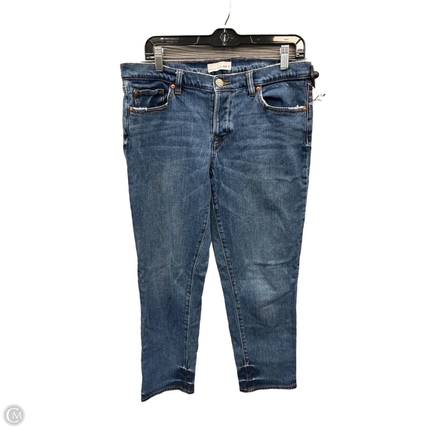 Jeans Straight By Loft In Blue Denim, Size: 6