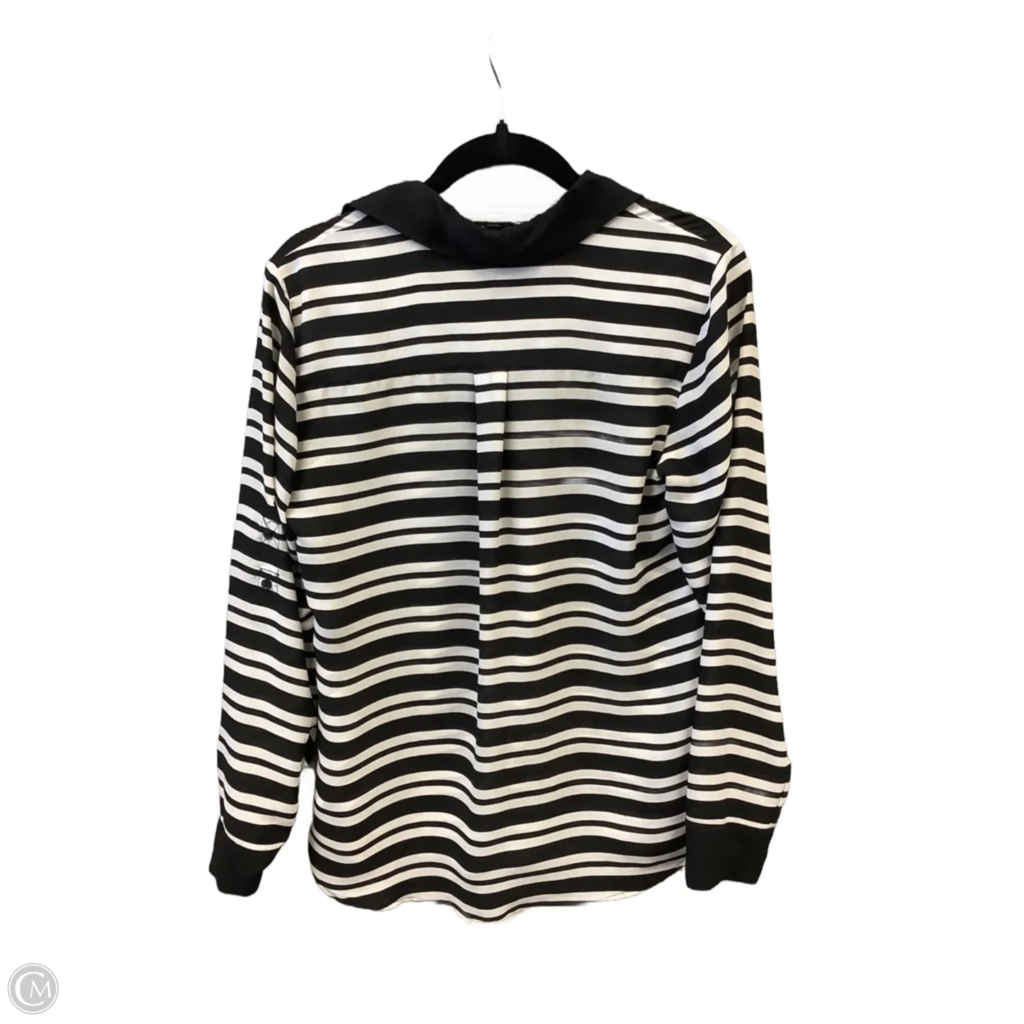 Top Long Sleeve By Express In Striped Pattern, Size: M