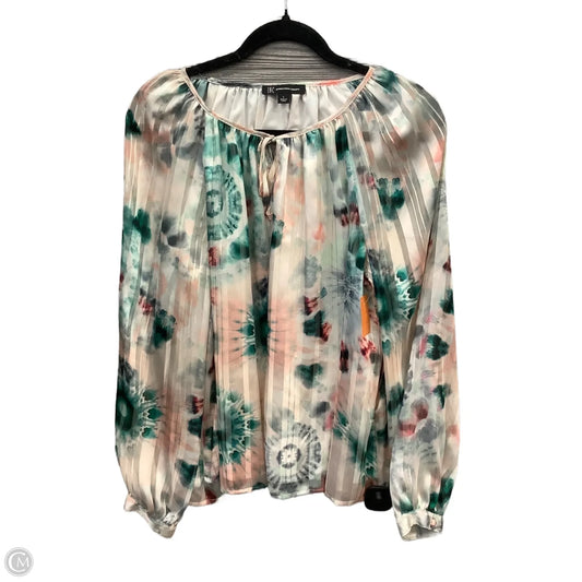 Blouse Long Sleeve By Inc In Multi-colored, Size: L