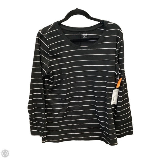 Top Long Sleeve By Ana In Striped Pattern, Size: L